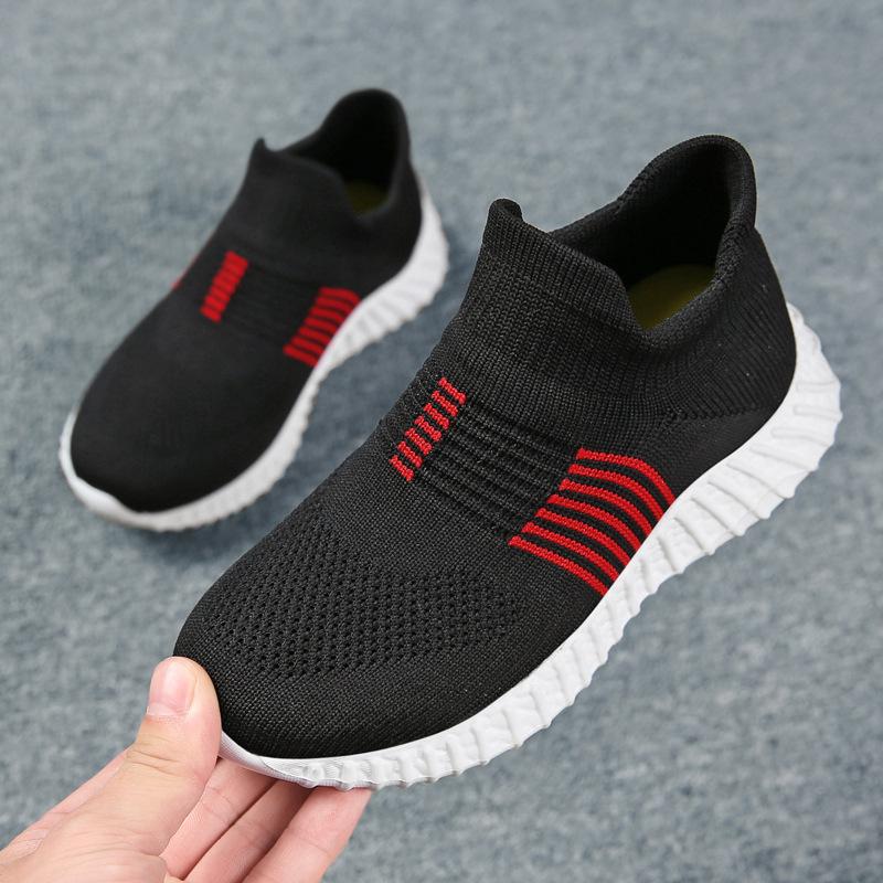

Autumn new knitted upper glove socks shoes solid color children s sports shoes fashion classmates running shoes size 26/16.5cm