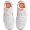 Nike Court Borough Anti Slip Wear Resistant Low Top Kids' Skateboarding Shoes White/Orange Sneakers DV5456-119