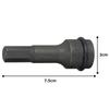 TONE Impact Hexagon Socket 12mm Hexagon Size Semi-Long 4AH-12L75, 12.7mm (1/2") Drive,