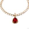 With Bling Charm Rhinestones Dog Puppy Pendant Adjustable Water Drop Necklace for Dogs