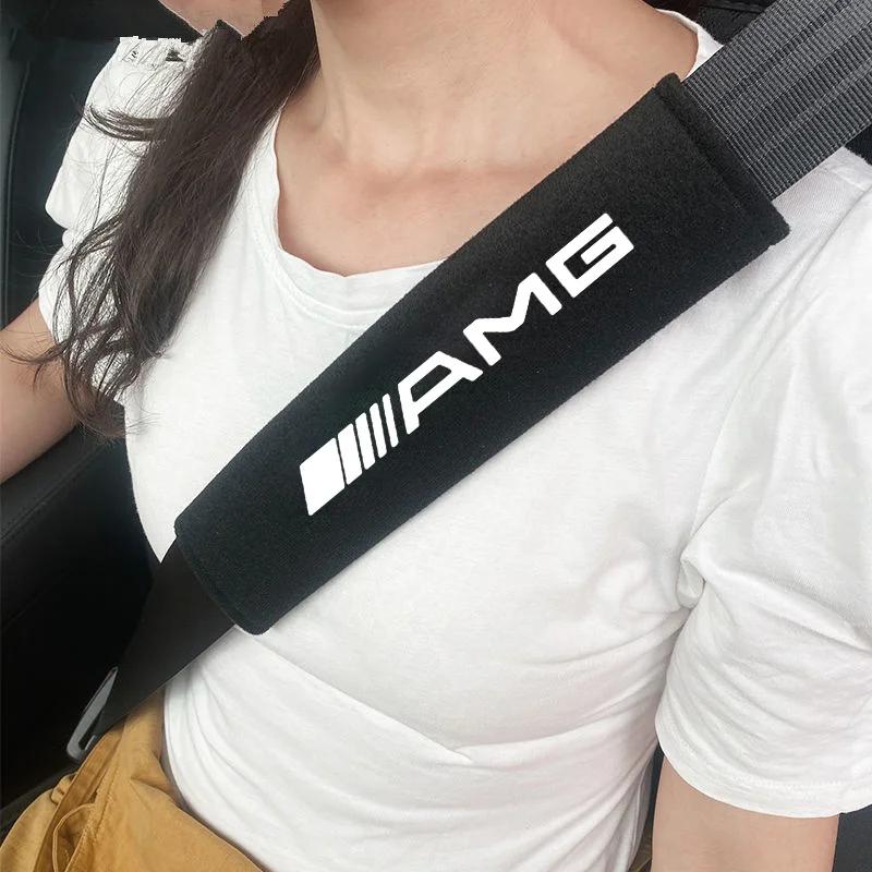 CEZ1 2025 New Car Seat Belt Cover Shoulder Protector Pad For Mercedes Benz AMG W206 W204 W205 W212 W213 W221 W222 W223 W251 W464 Acce