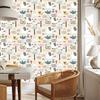 Safari Wallpaper Lions Pastel Trees for Living Room and Bedroom 50x1000