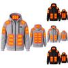 Men's Heated Hoodie Jacket with 29 Heating Zones and 4 Temperature for Cold