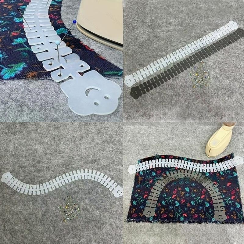 Ergonomic Fabric Hemmer Flexible Silicone Hot Hemmer Multifunctional Sewing Hemming Auxiliary Tool for Quilting Sewing