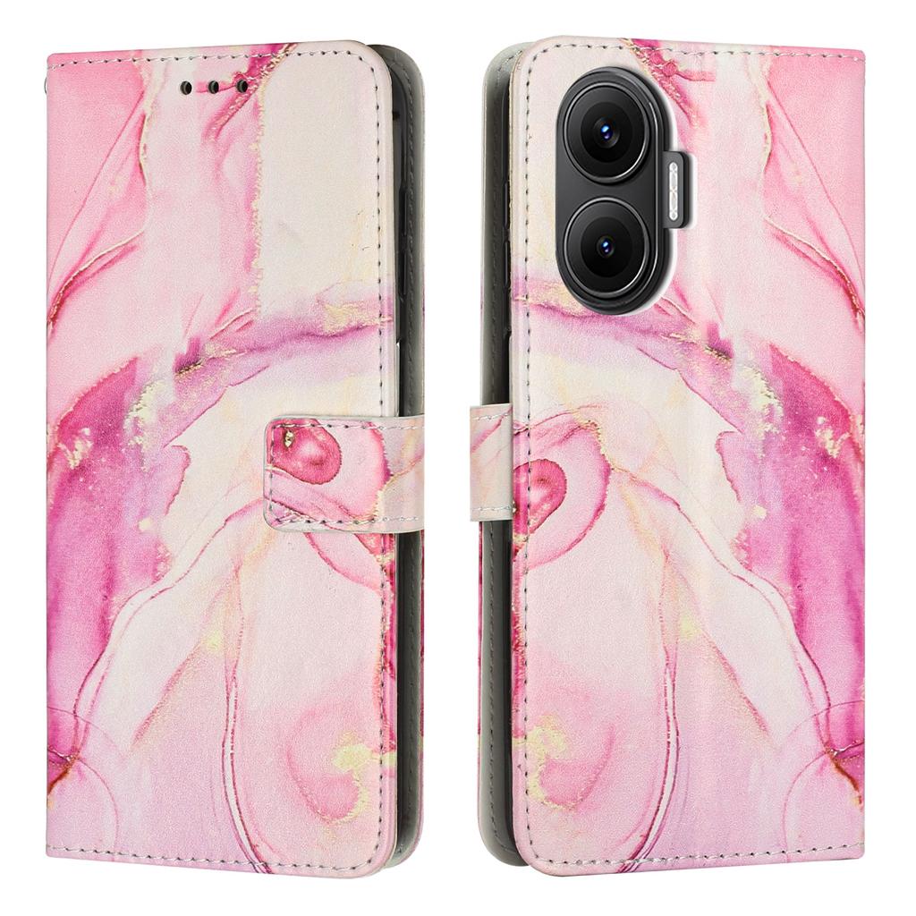 Dla Xiaomi Poco F7 5G/Xiaomi Redmi Turbo 4 Pro 5G Etui z podstawką Wzór marmuru Skórzane PU Portfel Pokrowiec na telefon