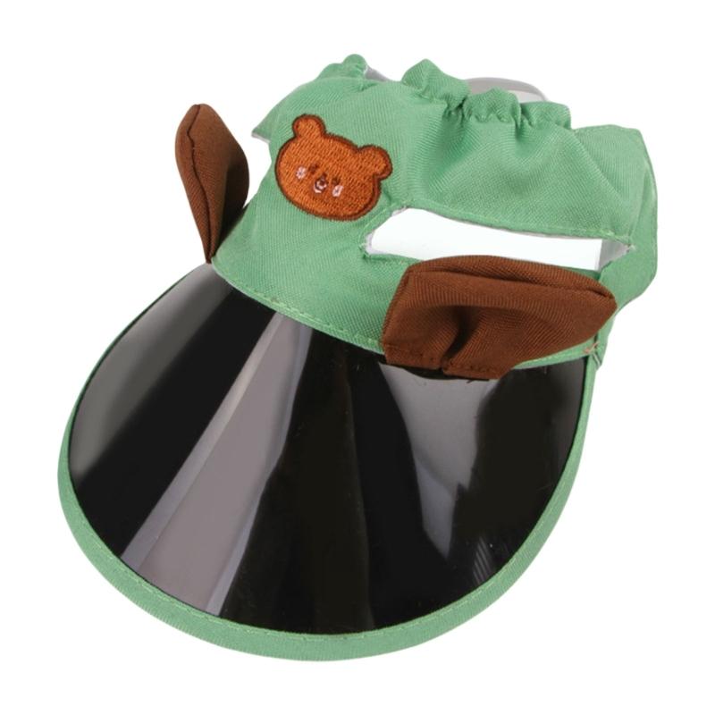 

Breathable Headgear Sun Hat For Small Pet Dogs Cats Wide Brimmed Summer Outdoor Accessories S зелений