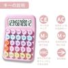 FineGood Calculator Cute 12-digit Computing Device Stylish Large LCD Colorful Round Button Typewriter Portable Convenient Non-slip Business Trade Tax