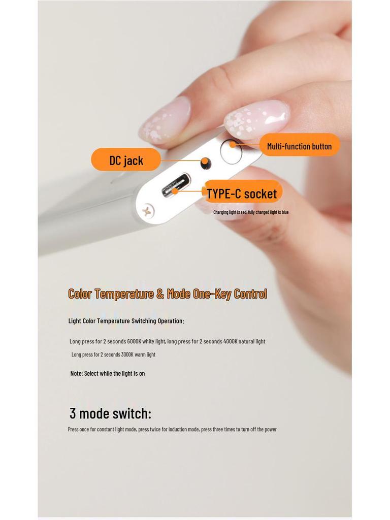 USB Rechargeable LED Cabinet Light with Motion Sensor and Magnetic Adhesion