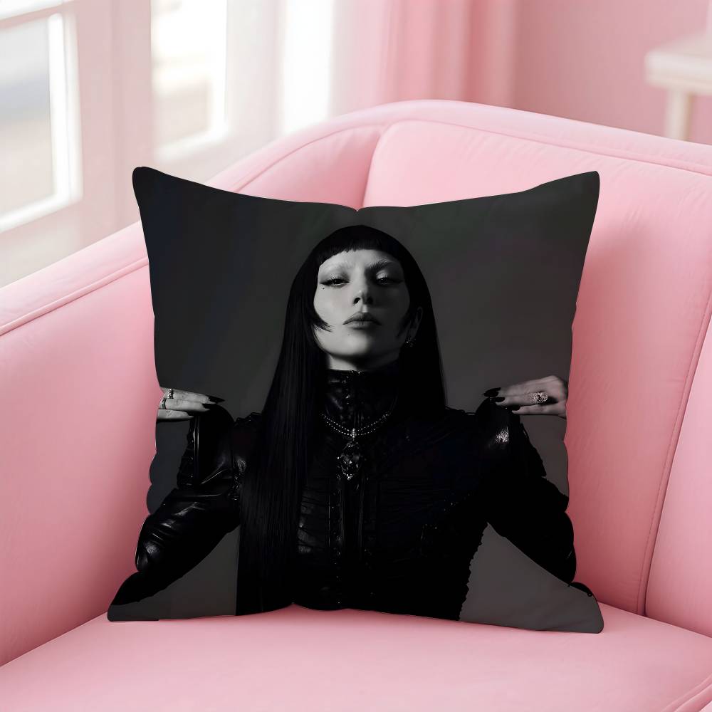 L-Lady SINGER G-gaga Pillow Case Pattern Printing Pillowcase Living Room Sofa Cushion Cover Bedroom Room Decor