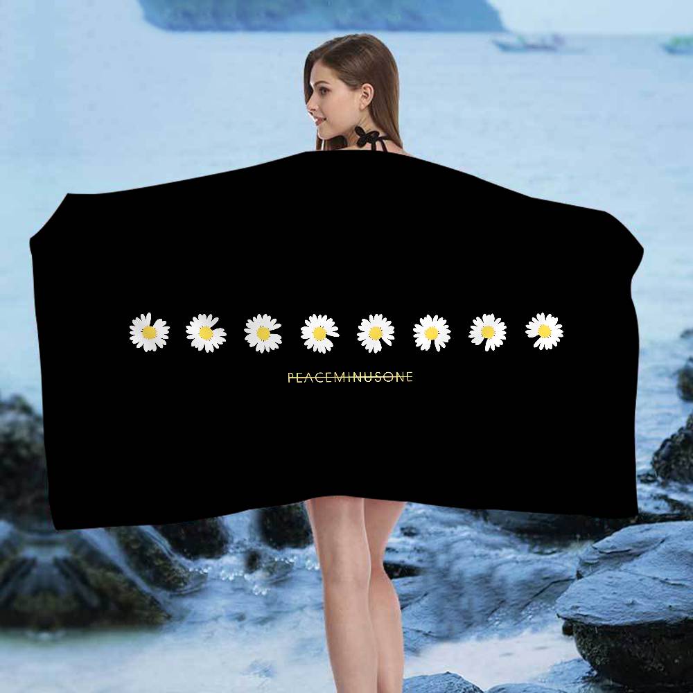 G-Dragon Peaceminusone Design Microfiber Beach Towel Absorbent Quick Dry Soft Yoga Swimming Resort Mountain Climbing Towel