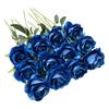 Party Simulation Solid Color Rose Artificial Simulation Plant Atmosphere Decoration Flowers  1set  ,12pcs