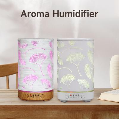 Desktop Decorative Light Ginkgo Leaf Atmosphere Night Light Timed Aroma Diffuser Ultrasonic Air Humidifier with Auto Shut-off