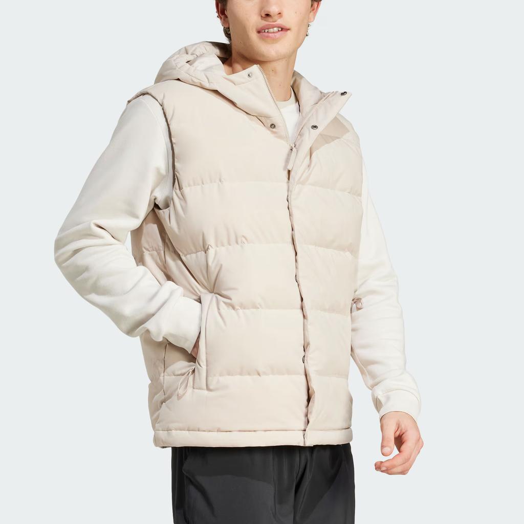 New Adidas Free Shipping With AdiClub Helionic Hooded Down Vest IX8857