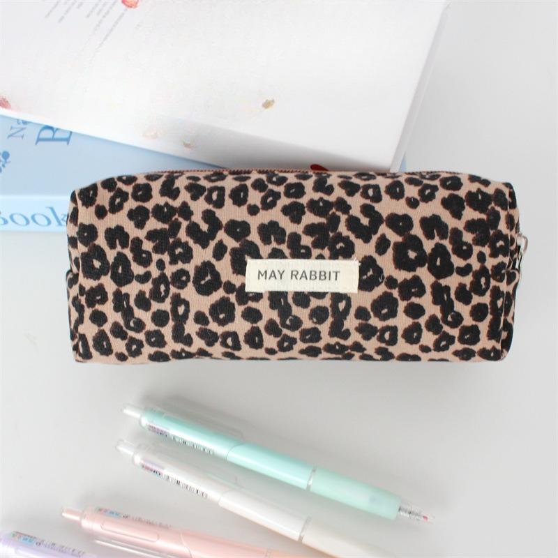 Cute Corduroy Makeup Bags Pencil Case Solid Color Pen Bag Pouch Gift for Girls School Office Stationery Organizer Supplies