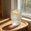 200ml Retro Latte Coffee Mug Tea Beverage Cups Embossed Sunflower Pattern Glass Cup Household Cold Drink Cup Creative Wine Glass