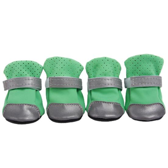 4Pcs Reflective Dog Puppy Shoes Pomeranian Teddy Bichon Soft-soled Pet Boots