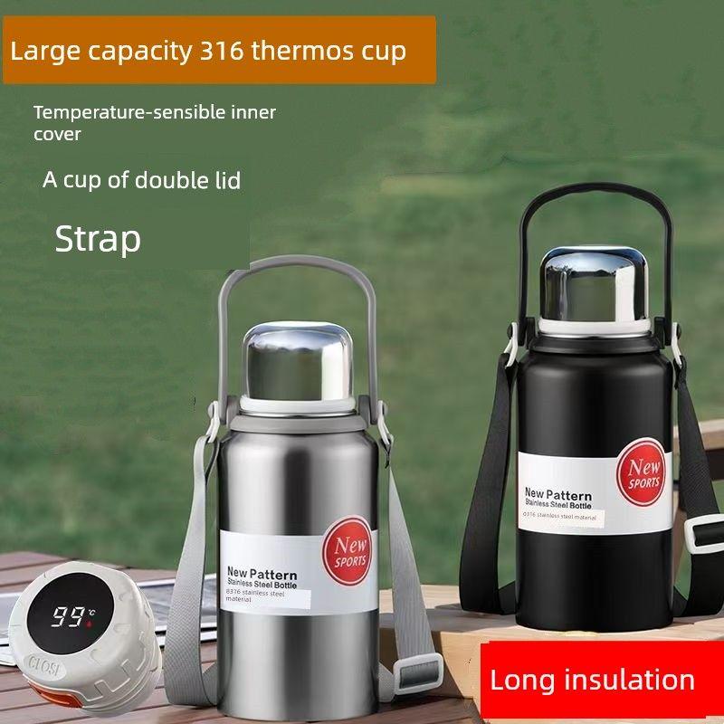 Stainless Steel 316 Large Capacity Vacuum Cup for Male and Female Students Good-looking Tea Cup Portable Car Outdoor Kettle