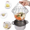 ABWR-Household Folding Draining Basket Kitchen Multi-Function Poaching Boiling Deep Frying Basket
