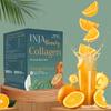 INJA Wellness Beauty Marine Collagen Supplement for Vitamin C Collagen with Japanese Formulation, Healthy Joints & Muscles, Orange Flavor, 125g