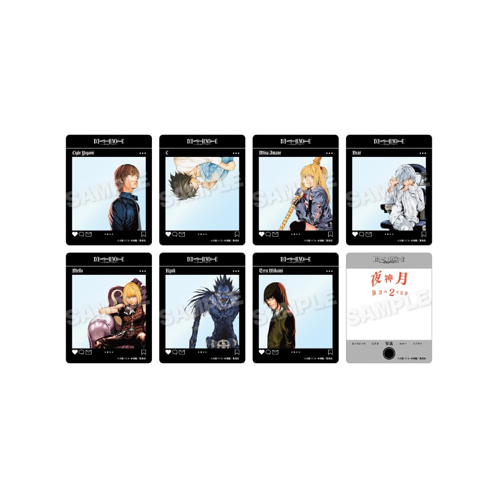 DEATH NOTE Trading SNS Style Clear Cards Box of 8