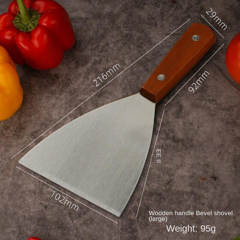 Lopata din otel inoxidabil Maner din lemn Lopata de gatit Lopata Gratar Lopata Clatite Pizza Instrument