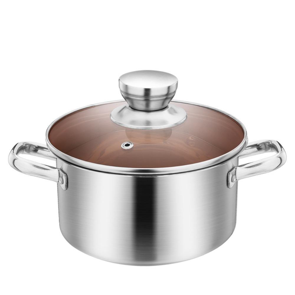 Thickened Soup Pot Flat-bottomed Hot Pot Practical Stainless Steel Stew Pot  Noodle