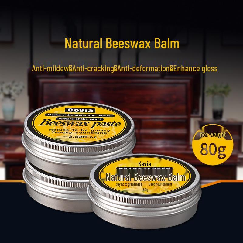 80g Beeswax Cream for Wood Floor and Furniture Maintenance - Wenge Oil Polishing Wax