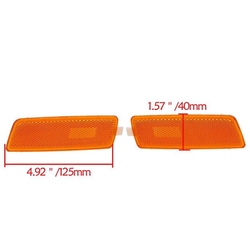 Front Bumper Reflector Side Marker Light For 2006-2009 Volkswagen Rabbit Indicators Turn Signal Lamp Without Bulbs