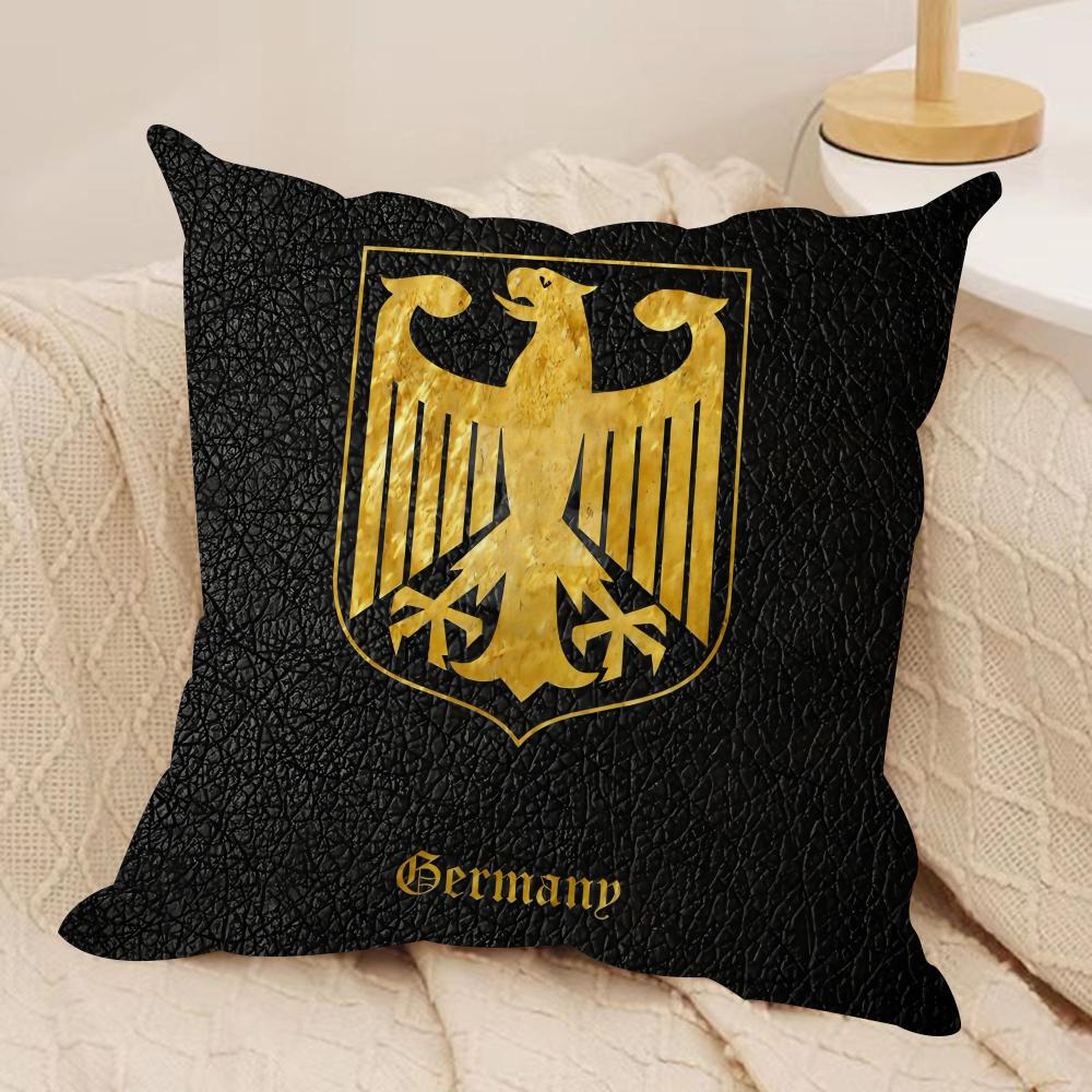 

Germany Flag Emblem Art Cushion Cover Silky Short Plush DoubleSided Printed Pillow Case for Sofa All Seasons Home Decor Gift 30x30cm