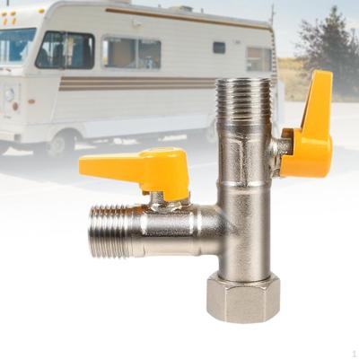RV Three Way by Pass Valve Brass Shower Diverter Premium Easily Install Replaces 1/2" NPT