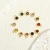 Colorful Zircon Round Birthstone Pendant for DIY Jewelry