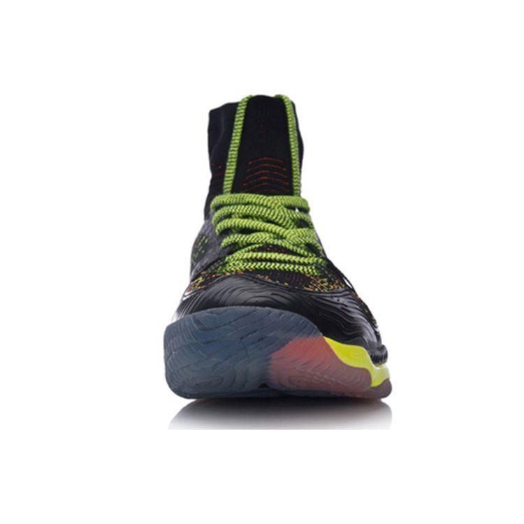 Li Ning Ranger Chameleon Gummi Bequem Vielseitig Rutschfest Leicht High-Top Badmintonschuhe Unisex Sneaker Schwarz AYAM009-2