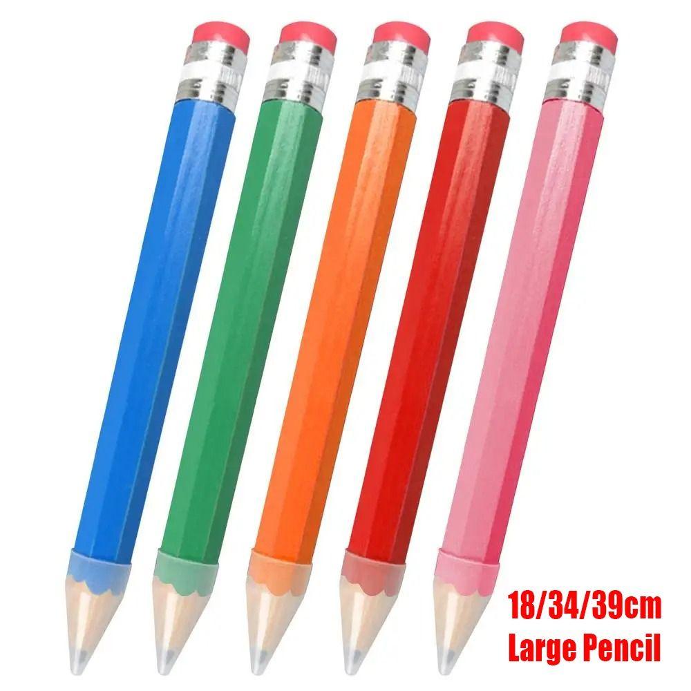 18/34/39CM Big Pencil Wooden Large Wood Pencil Fun Gift Stationery Pencil  School Office