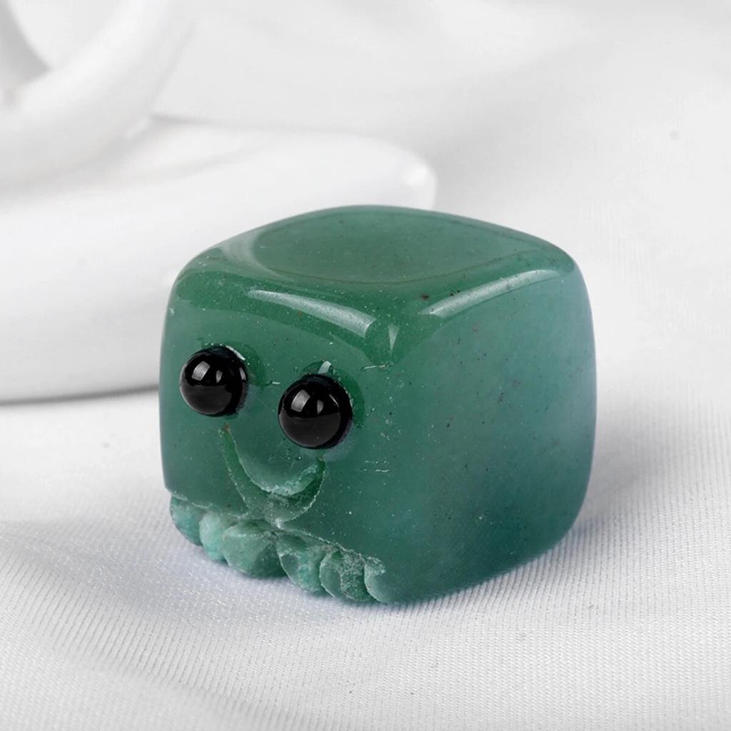 Små prydnader Natursten Kristall Lucky Dekorationer Fyrkantiga skrivbord sovrum prydnader