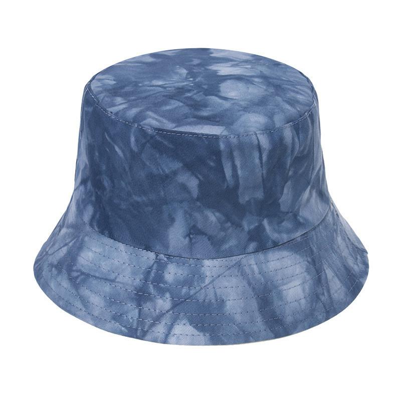 New Cross-border Tie-dye Reversible Fisherman Hat Unisex Street Fashion Bucket Hat Sun Hat