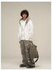 American Retro Oversized Fur Collar Couple Hoodie Cardigan