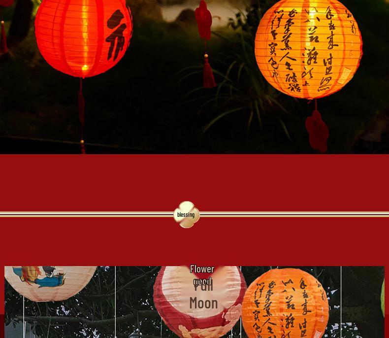 Waterproof Silk Lantern for Outdoor Mid-Autumn Festival Decor