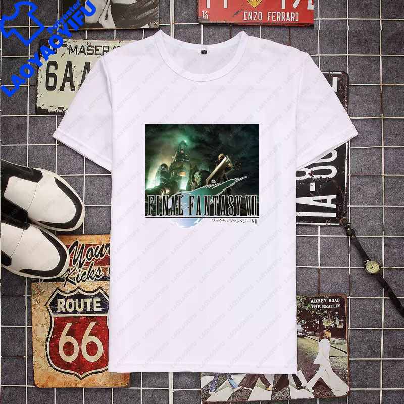 Final Fantasy Unisexs Tshirt Cute Shirt Unisexs Fashion Game Cloud Strife TShirt For Unisex Casual Buster Cactus Tops Short Sleeve