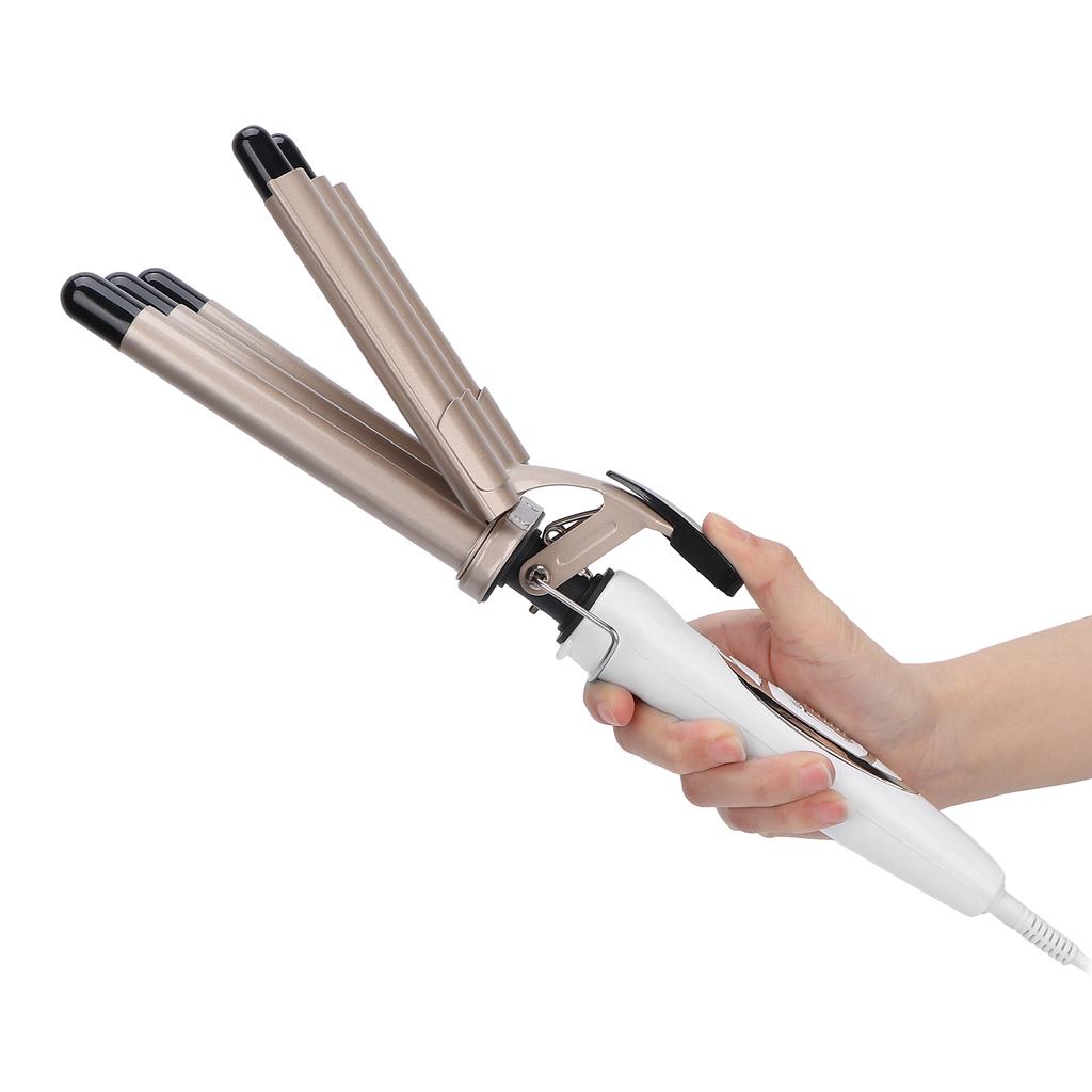 5 Barrel Curling Iron Temperature Adjustable Hair Waver Crimper with LCD 110‑240VEU Plug