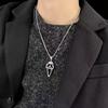 Halloween Skull Ghost Mask Pendant Stainless Steel Necklace
