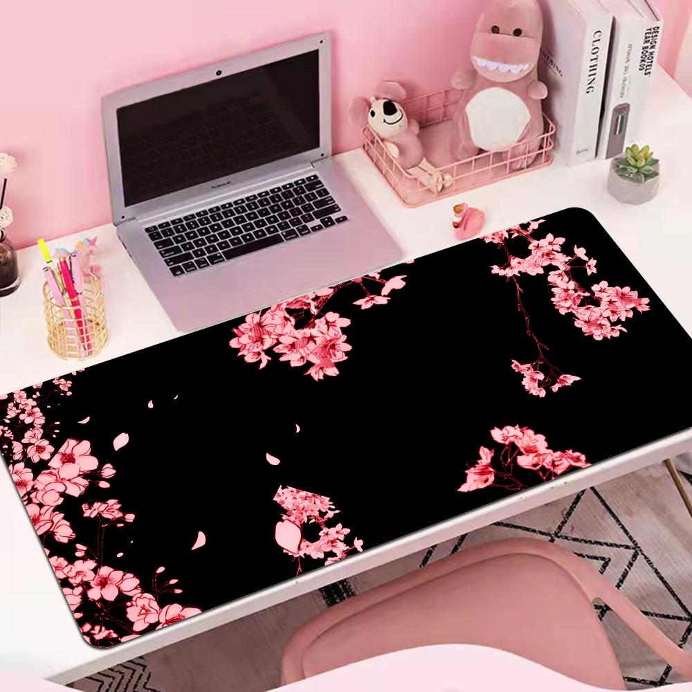 Japan Black Sakura Gaming Mouse Pad Color Laptops Deskmat Cherry Blossom Hybxaxc Office Carpet Keyboard Computer Big Carpet