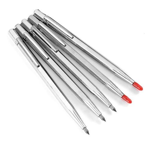 Carbide-tipped pocket marking needles, alloy-made for sharp engraving on wood, ceramic tile, steel, and marble. (5-piece set)