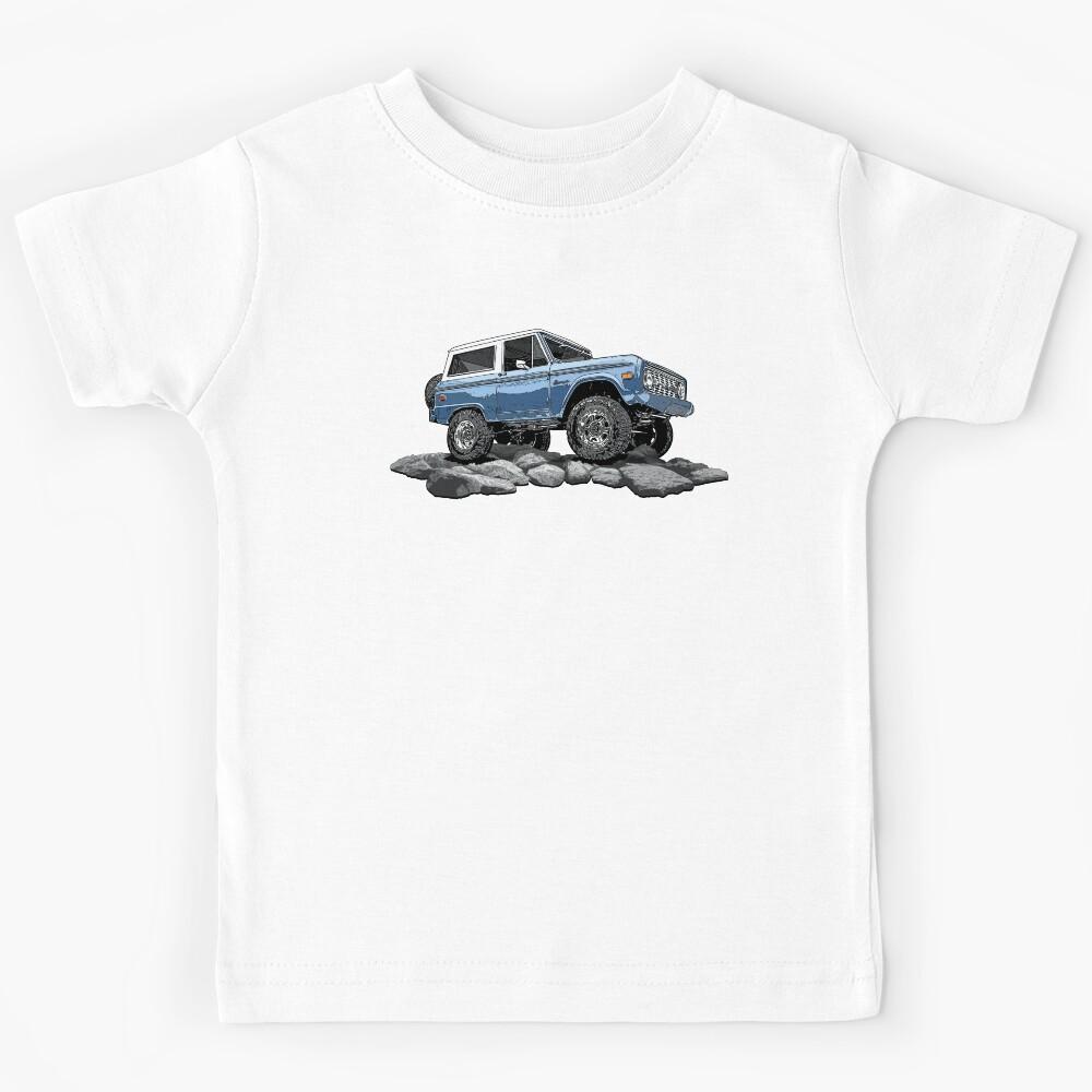 Vintage Bronco on rocks Kids T-Shirt 120