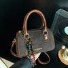 Hand-held Cylindrical Bag with High-quality Texture, Boston-style Bag, Fashionable Single-shoulder Crossbody Bag