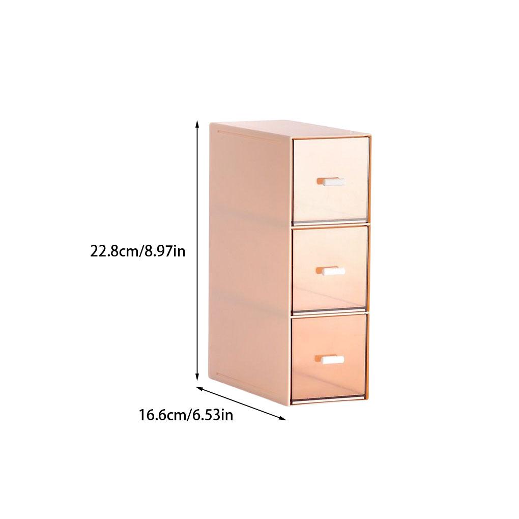 Plastic Cosmetic Makeup Jewelry Storage Box Household Transparent Sundries Case Shelf Drawer Cabinet Organizer