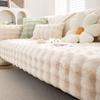 Sofa Cushion Autumn And Winter Plush Light Luxury High-End Sense Non-Slip Straight Row Cover Towel  New Leather Seat Cushion Cover Cloth