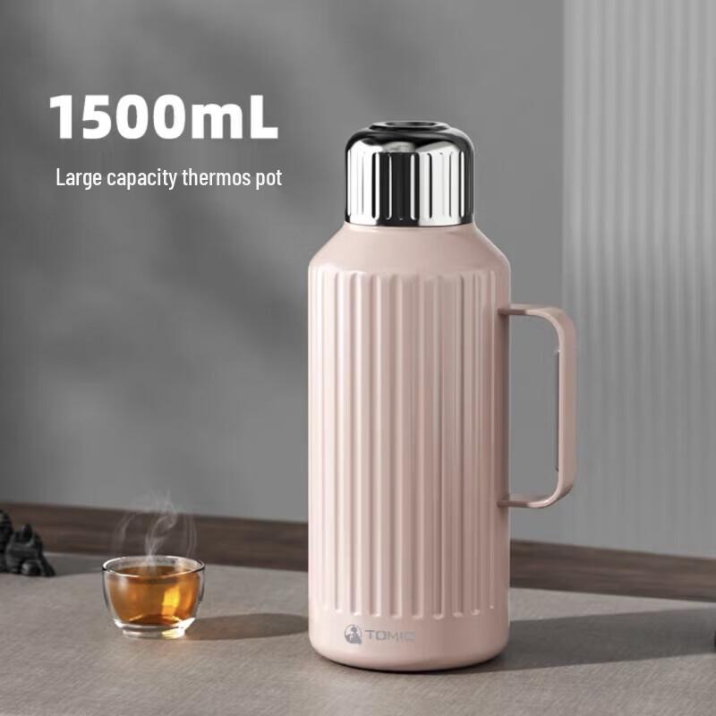 TOMIC 1500ml Stainless Steel Insulated Teapot with Temperature Display