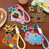 Cute Cartoon Embroidery Animal Felt Keychain Soft Plush Keyring Stuffed Key Holder Lovely Backpack Pendant Bag Charm Couple Gift