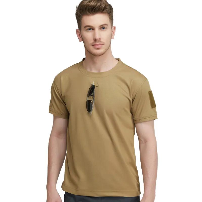 Kortärmad Rundhalsad Taktisk T-shirt Herr Utomhus Halvärmad Skjorta Arméfläktar Sommar Revers Kortärmad Snabbtorkande Andningsbar
