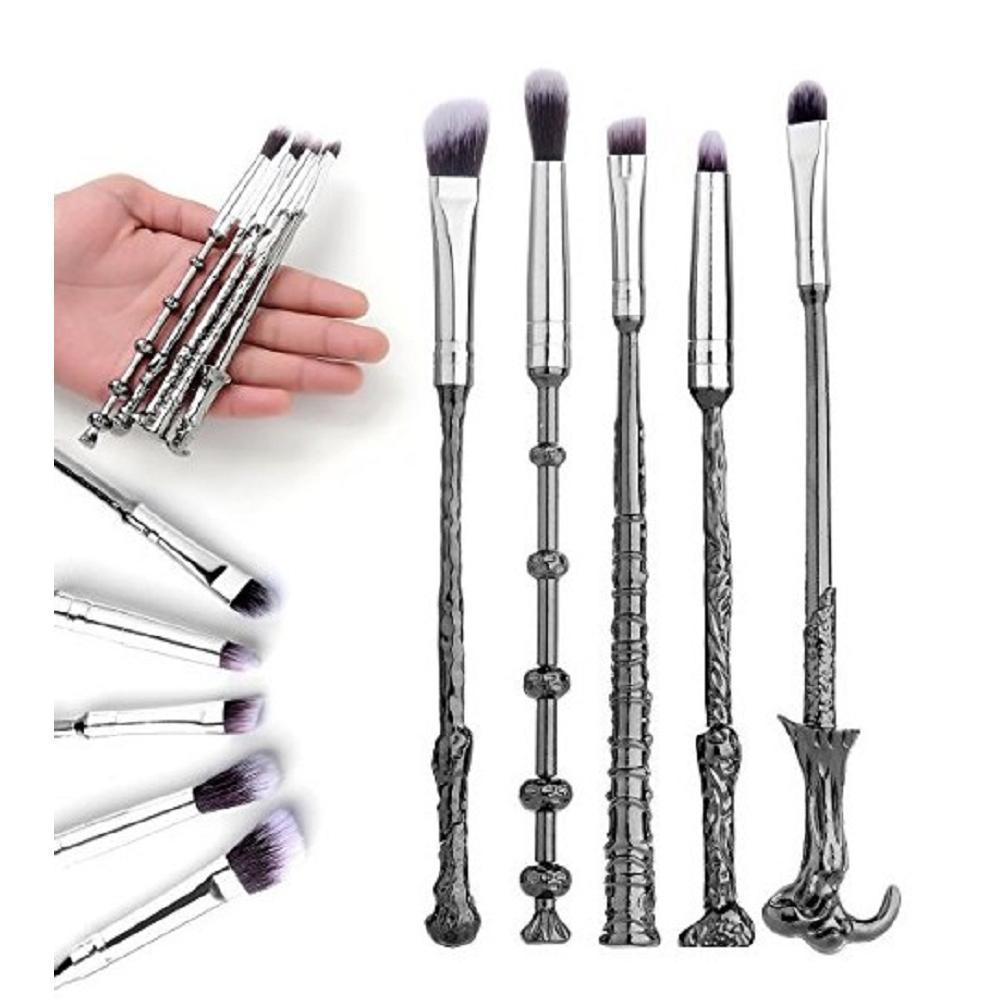 Harry Potter Magic Wand Makeup Brush With Aluminum Handle Portable Cosmetic Tool For Students